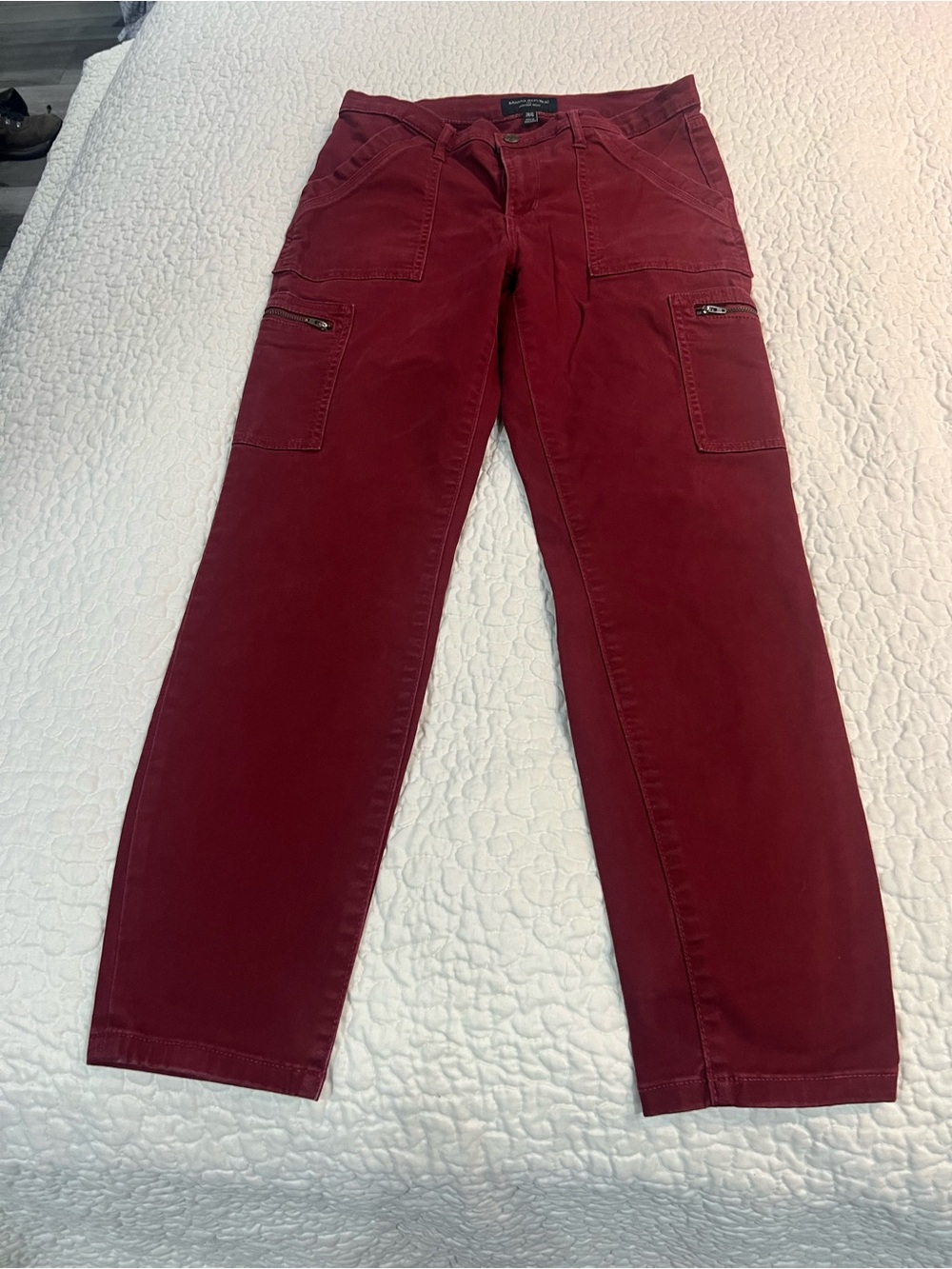 Banana Republic High Rise Skinny Cargo Pants – Burgundy Red – Size 28/6
